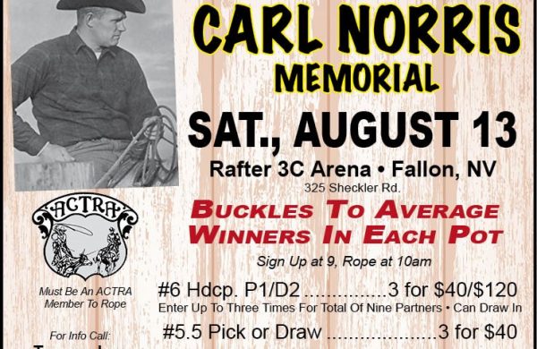 Carl Norris Memorial Team Roping Flyer