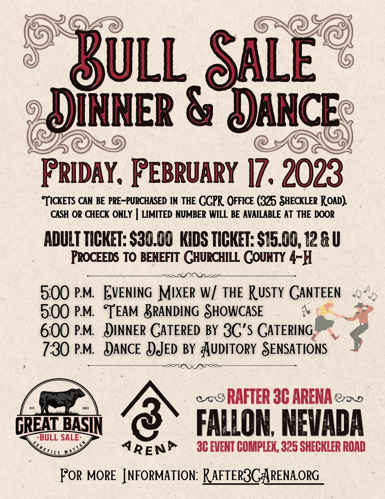 Bull Sale Dinner and Dance Flyer